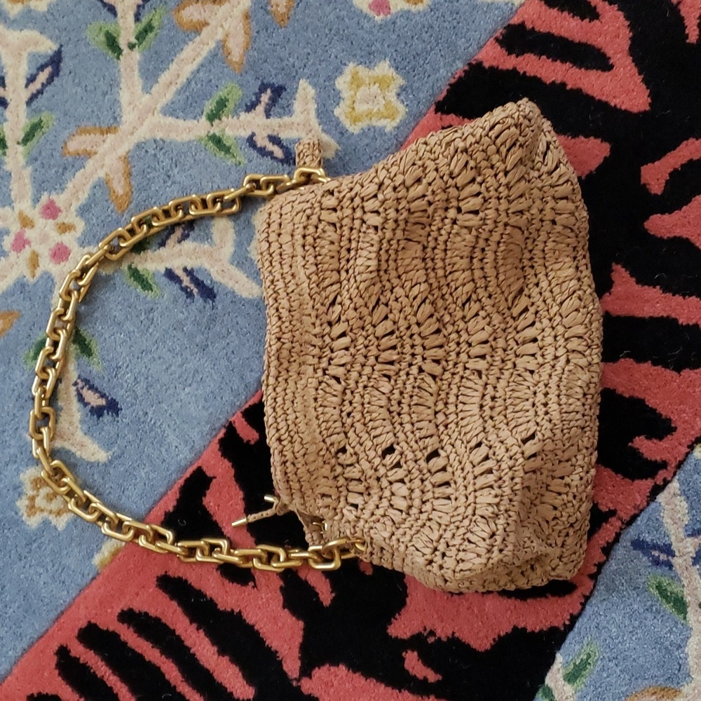 Zara straw / rattan style purse